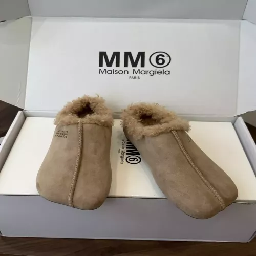 메종마르지엘라 스웨이드 퍼 안감 여성용 클로그 뮬