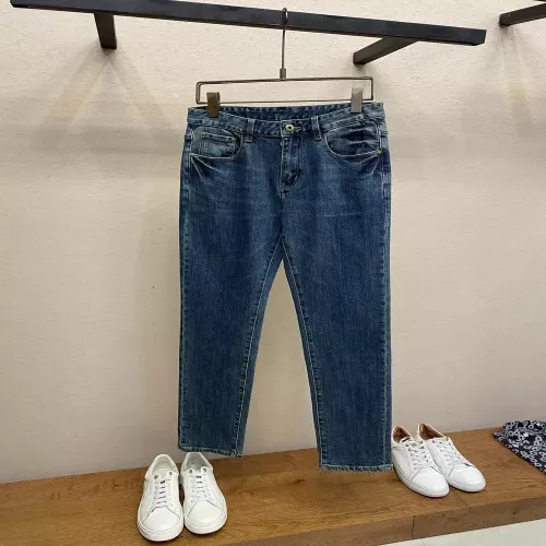 버버리 스트레이트 핏 데님 남녀공용 데님 팬츠