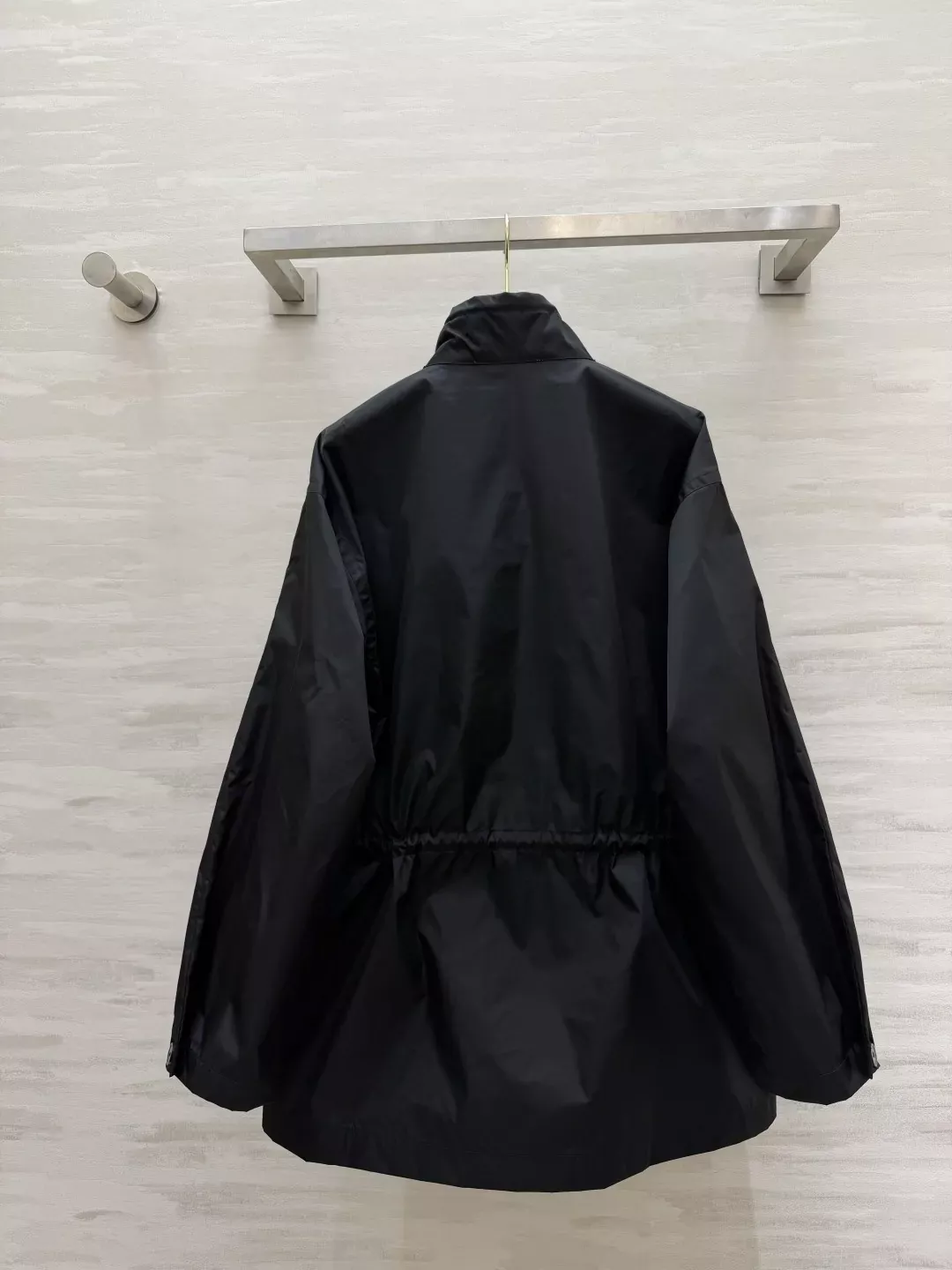 프라다 블랙 스트링 더블버튼 여성용 하프 코트 상세 이미지 9