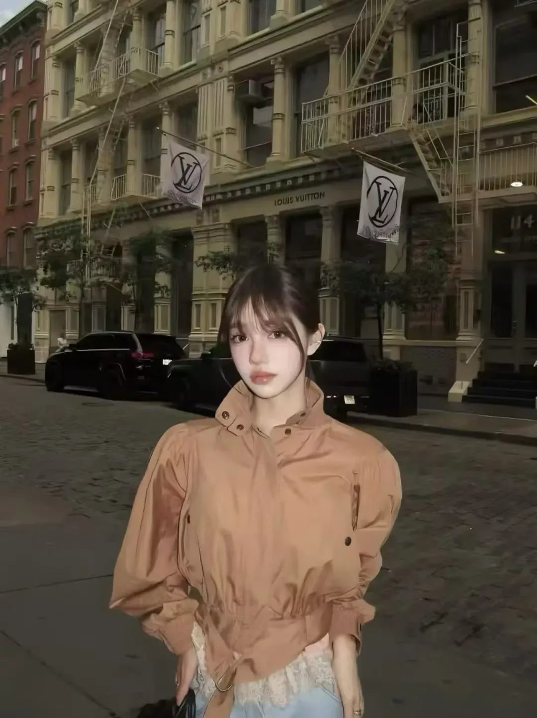끌로에 빈티지 벨트 디테일 여성용 버튼 재킷 상세 이미지 11