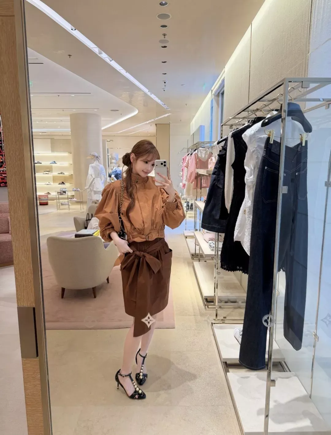 끌로에 빈티지 벨트 디테일 여성용 버튼 재킷 상세 이미지 15