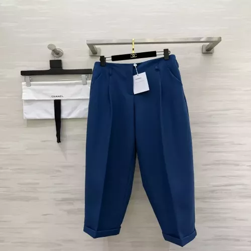 샤넬 울 혼방 자수 여성용 슬렉스 팬츠