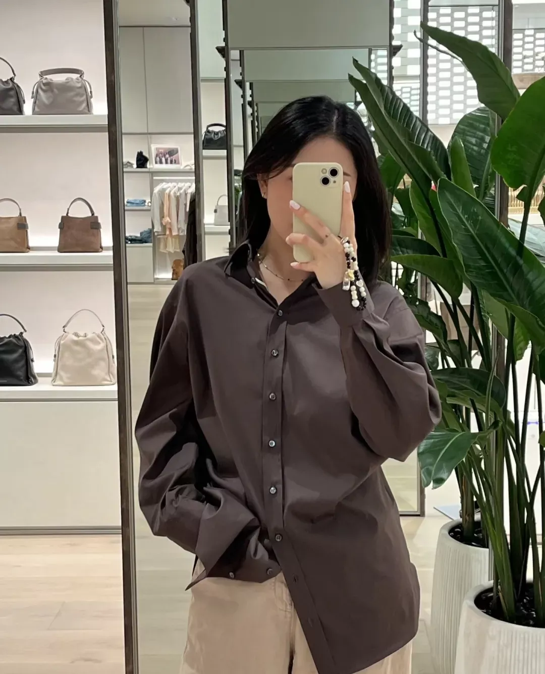 브루넬로쿠치넬리 드레이프 오버사이즈 여성용 긴소매 셔츠 상세 이미지 18