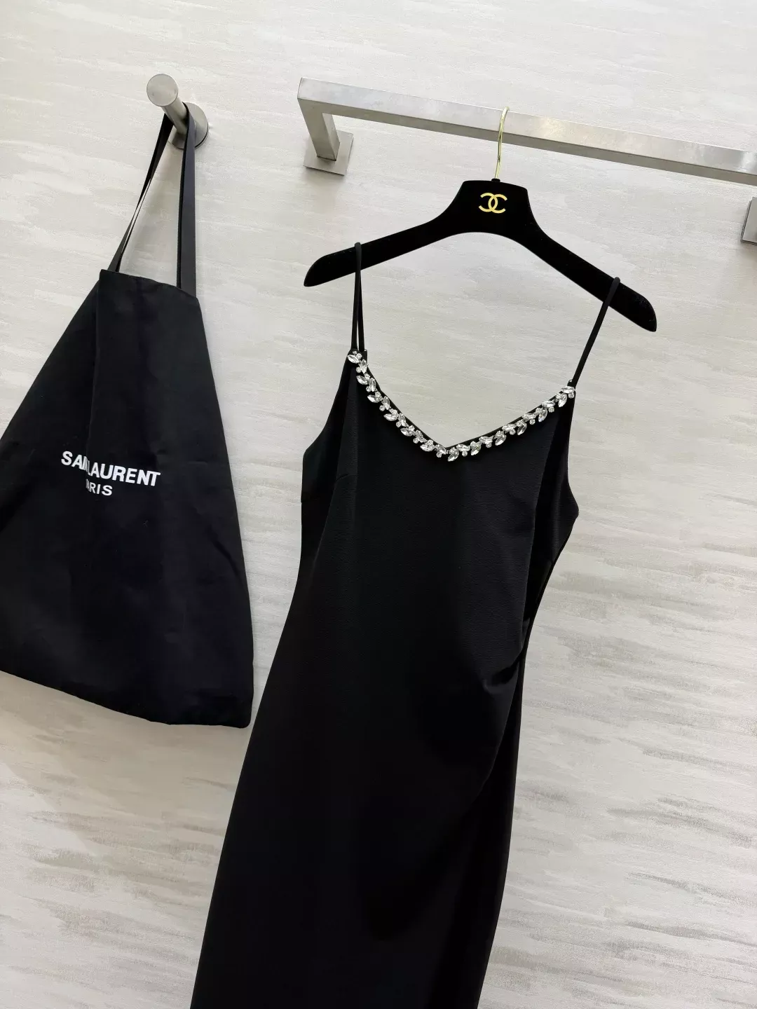 디올 큐빅 장식 셔링 여성용 원피스 상세 이미지 22