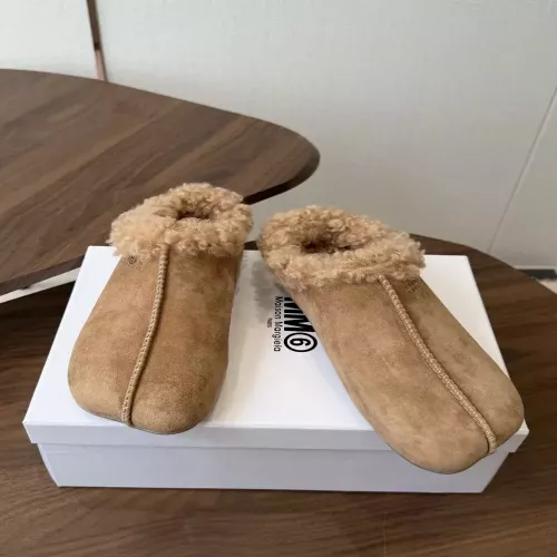 메종마르지엘라 스웨이드 퍼 안감 여성용 클로그 뮬