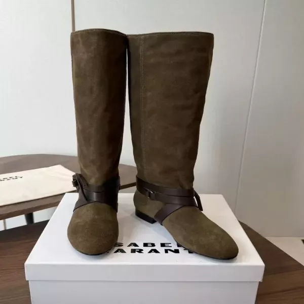이자벨마랑 심플 밴드 디테일 여성용 롱 부츠