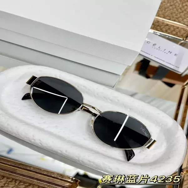 셀린느 메탈 더블브리지 오벌 프레임