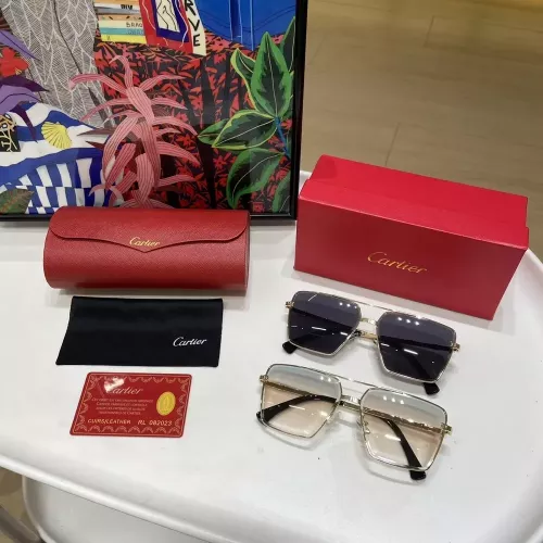 까르띠에 편광 알루미늄 선글라스 에비에이터 프레임