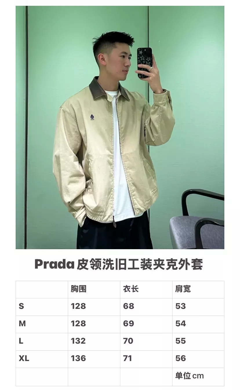 프라다 양가죽 카라 워싱 남녀공용 집업 재킷 상세 이미지 20