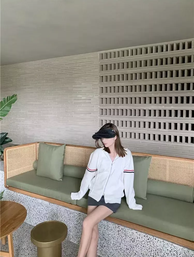 톰브라운 코튼 지퍼 후드 남녀공용 후드 재킷 상세 이미지 38