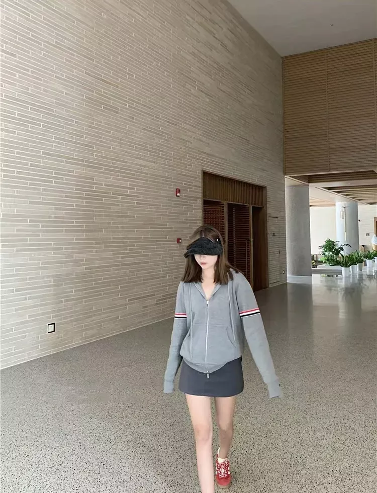 톰브라운 코튼 지퍼 후드 남녀공용 후드 재킷 상세 이미지 42