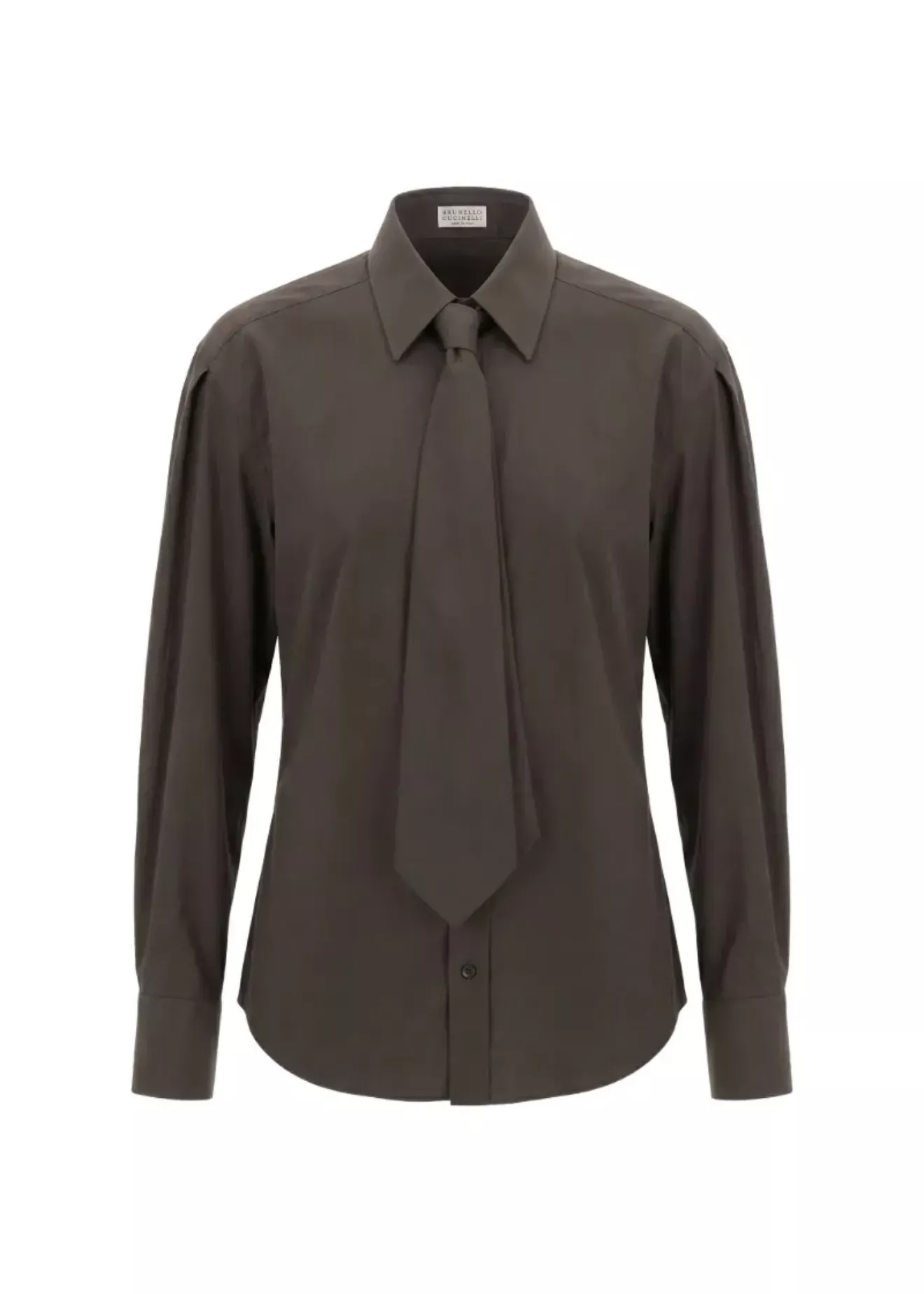브루넬로쿠치넬리 탈부착 타이 클래식 여성용 긴소매 셔츠 상세 이미지 11