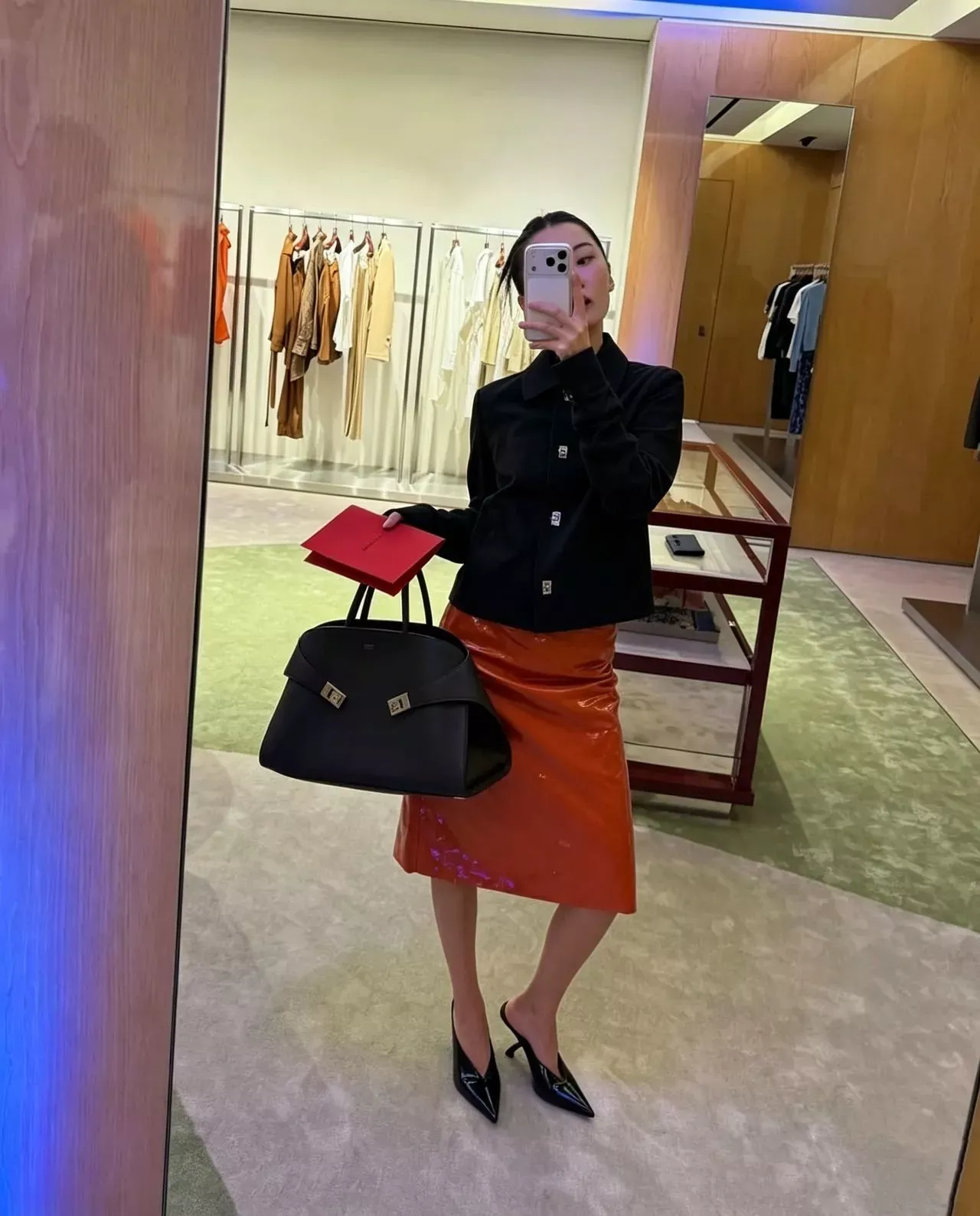 페라가모 빈티지 스웨이드 터치 여성용 버튼 재킷 상세 이미지 20
