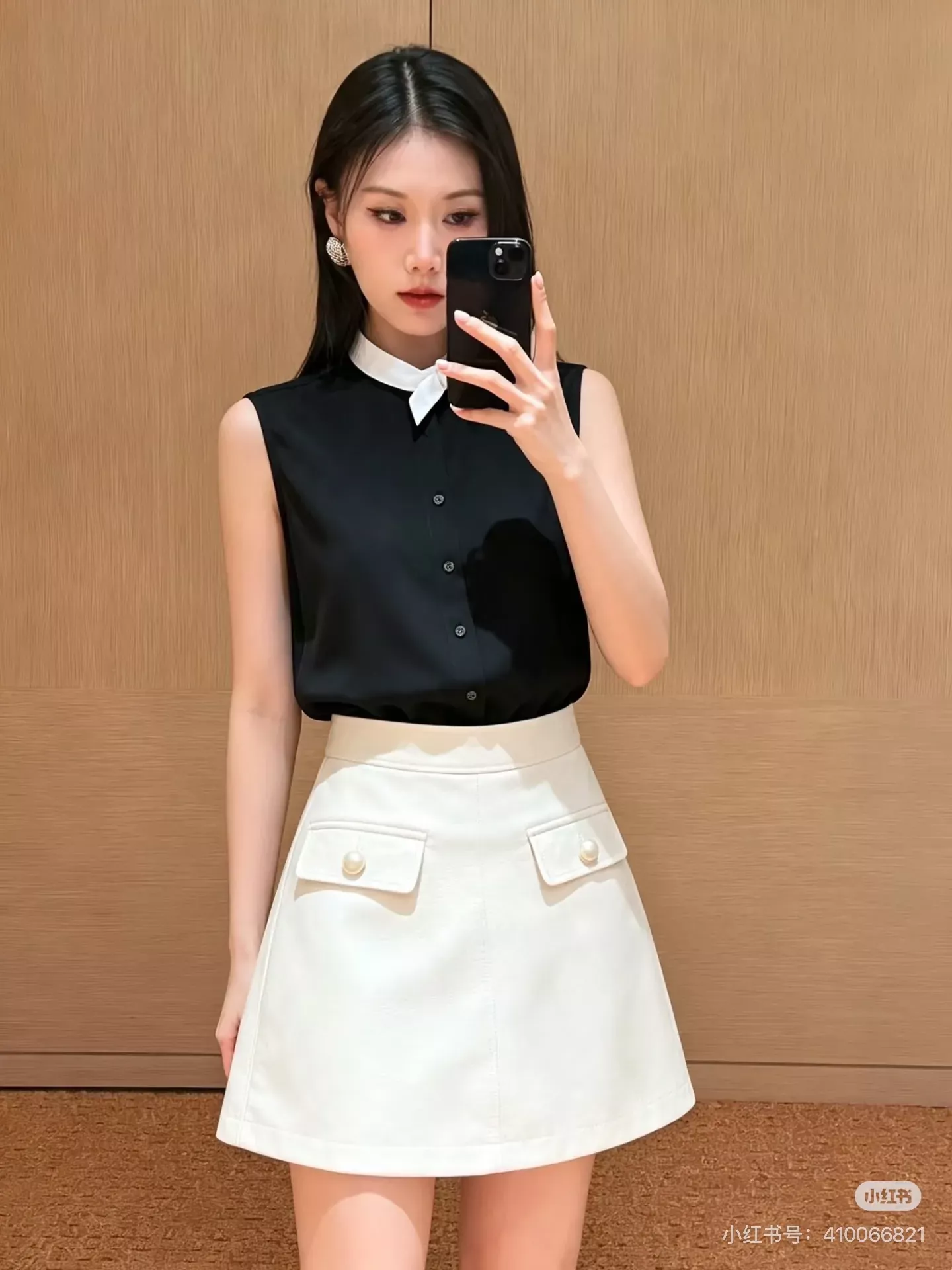 루이비통 배색 리본 민소매 여성용 민소매 셔츠 상세 이미지 16