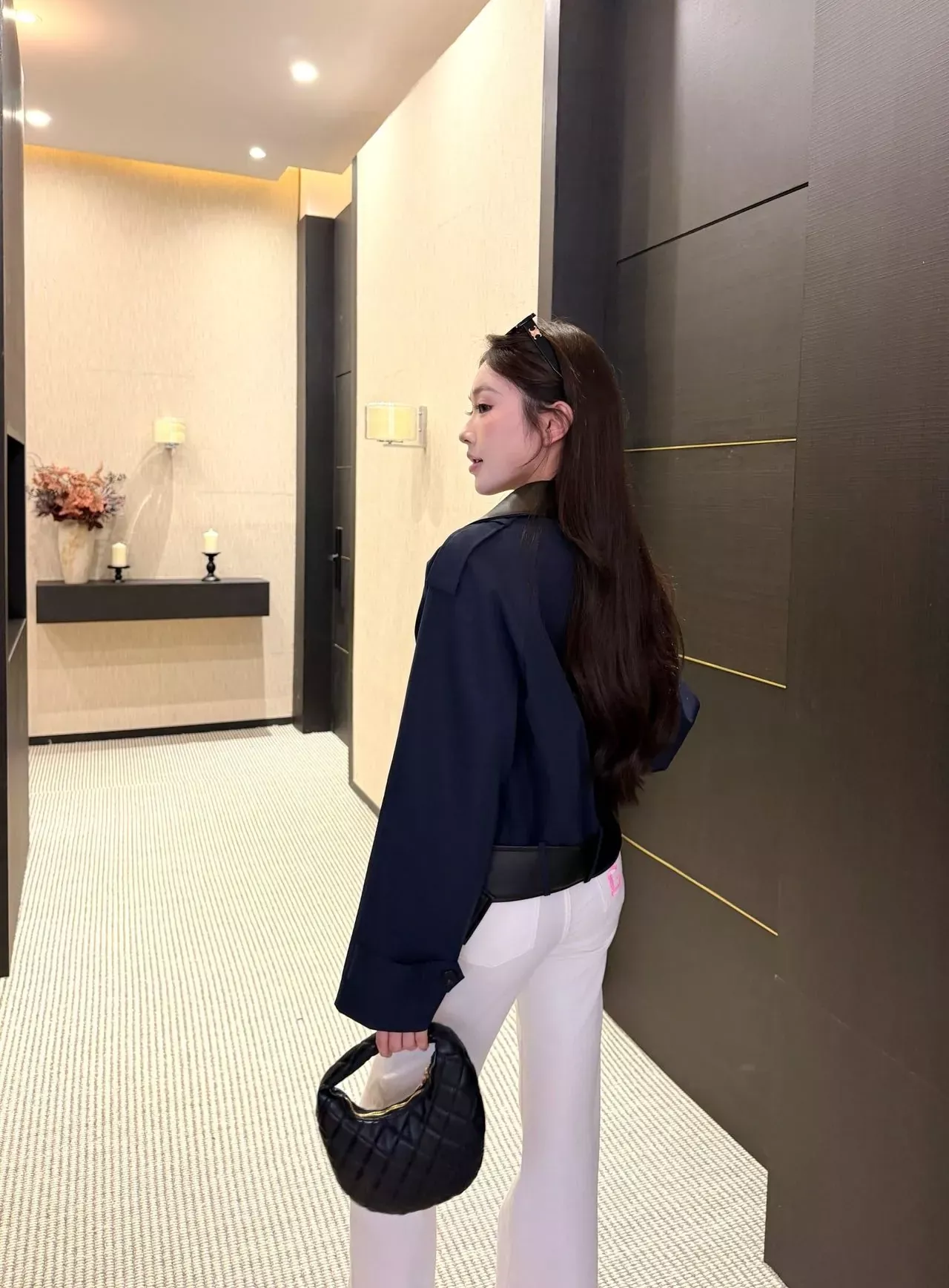 셀린느 가죽 카라 벨트 여성용 가죽 재킷 상세 이미지 34