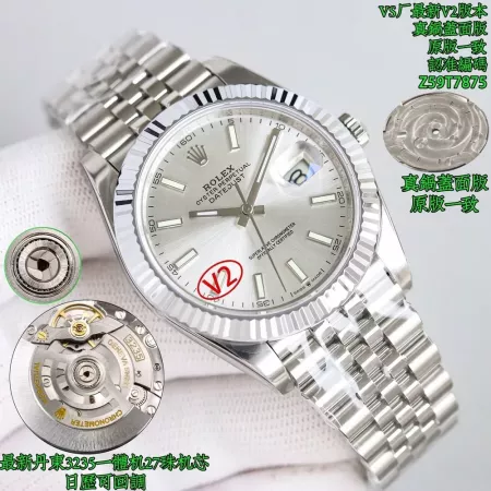 롤렉스 플루티드 베젤 41mm 남성용 메탈 시계