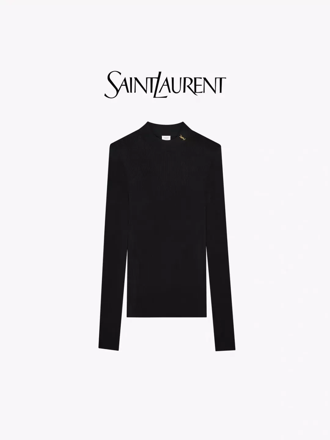 입생로랑 하이넥 실크 긴소매 여성용 긴소매 니트 상세 이미지 13