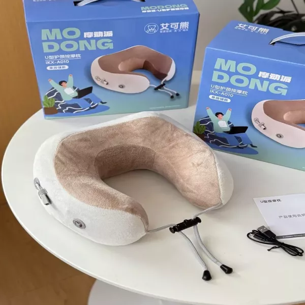 노브랜드 메모리폼 U자형 온열 수면 베개