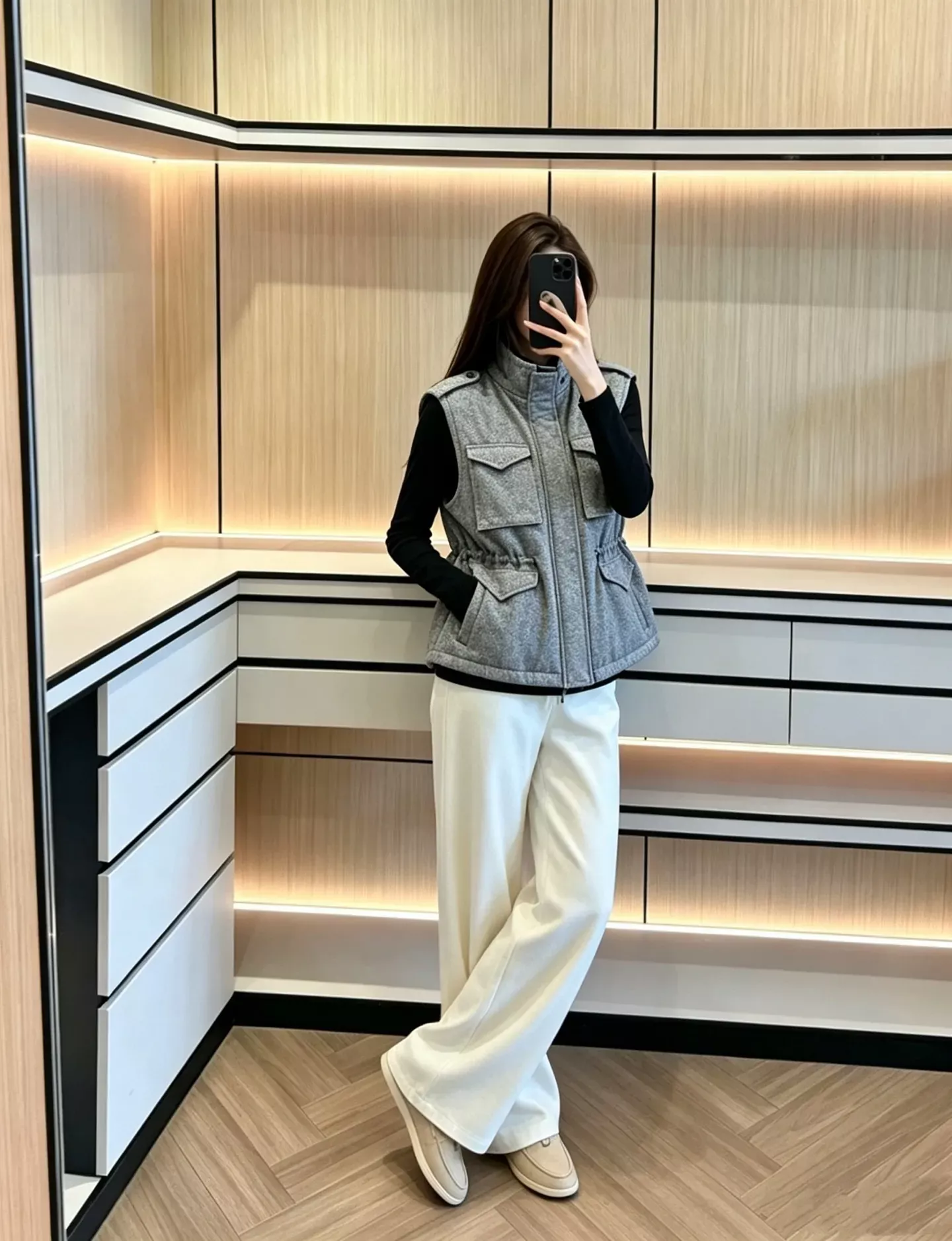 브루넬로쿠치넬리 울 혼방 구스다운 여성용 패딩 조끼 상세 이미지 81