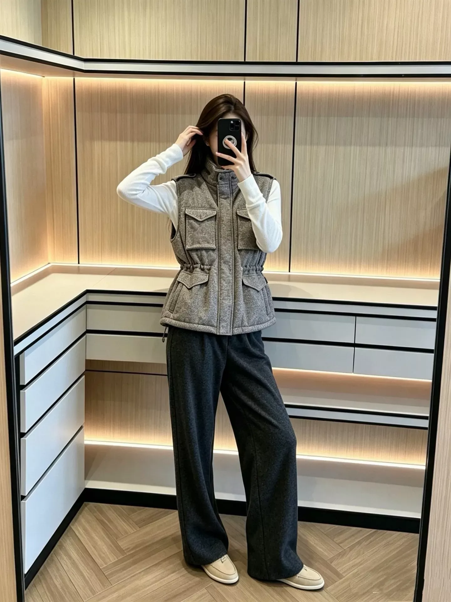 브루넬로쿠치넬리 울 혼방 구스다운 여성용 패딩 조끼 상세 이미지 82