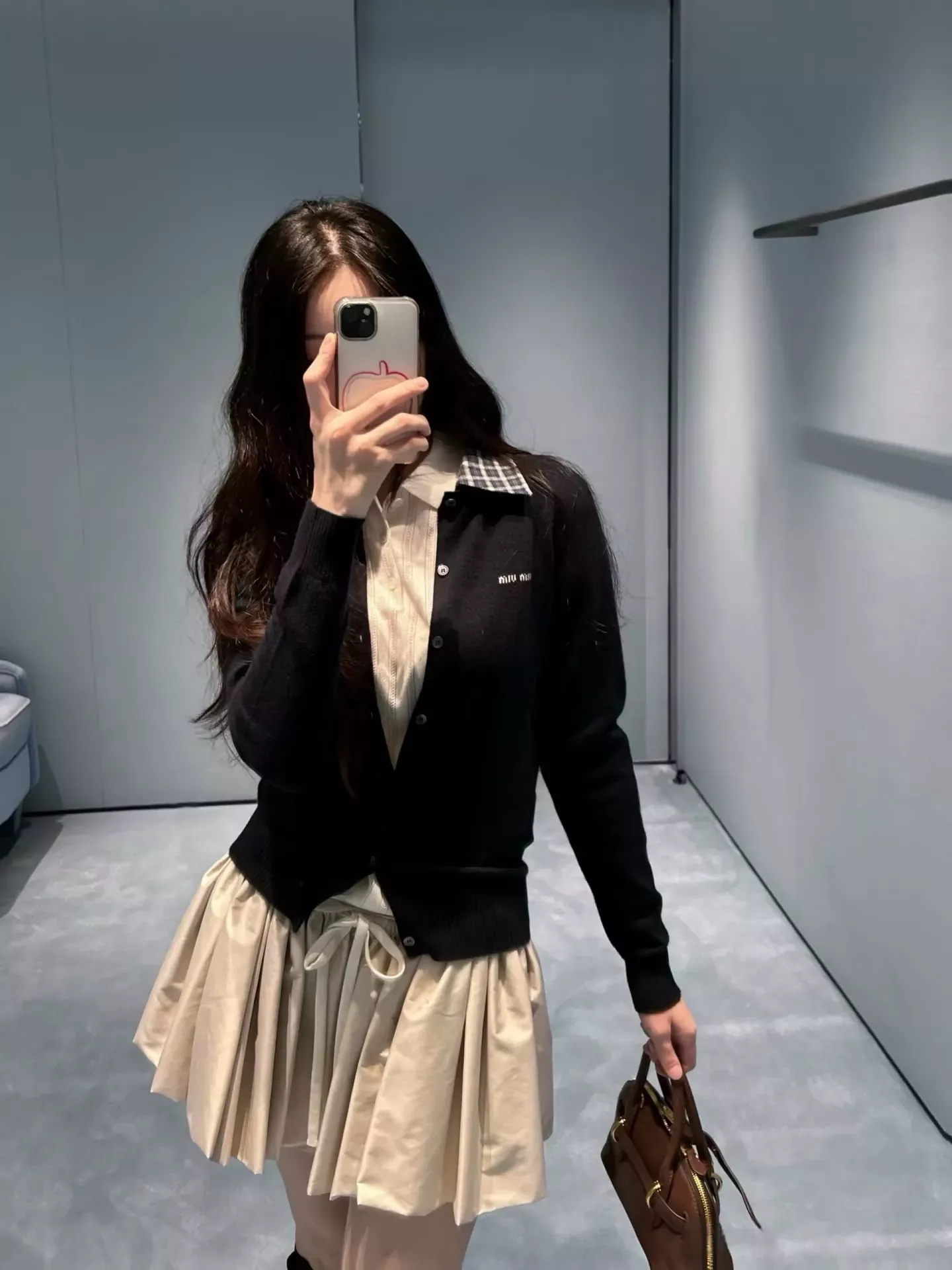 미우미우 메리노 울 여성용 긴소매 가디건 상세 이미지 69