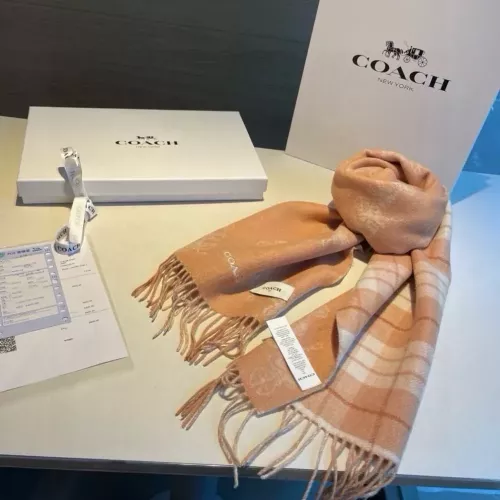 코치 양모 캐시미어 양면 머플러