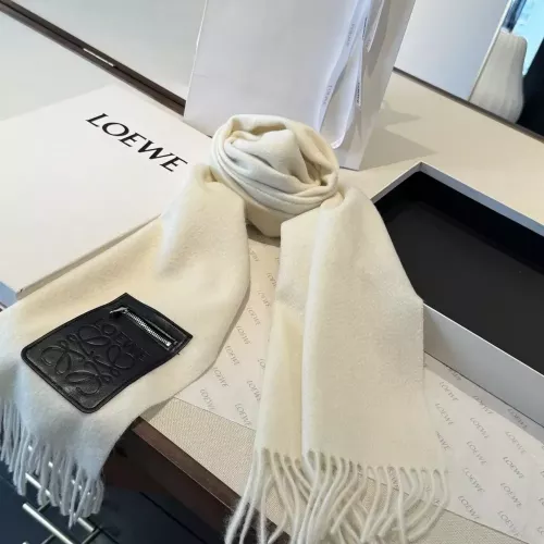 로에베 양면 배색 울 머플러