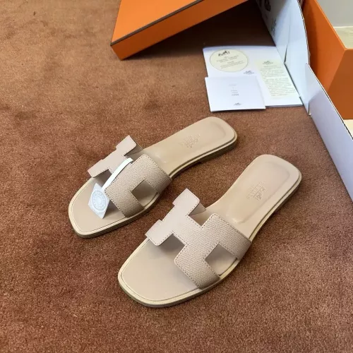 에르메스 팜 그레인 가죽 오란 여성용 슬리퍼