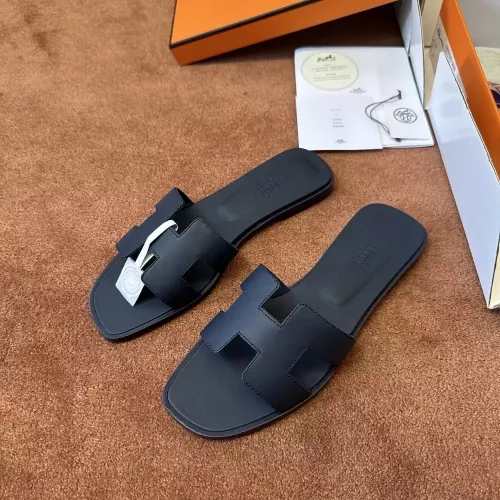 에르메스 에나멜 가죽 오란 여성용 슬리퍼