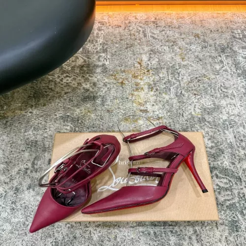 크리스찬루부탱 양가죽 안감 스틸레토 여성용 펌프스 스트랩