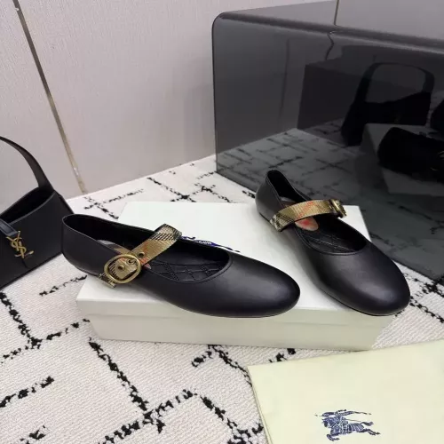 버버리 체크 메리제인 플랫 여성용 플랫슈즈