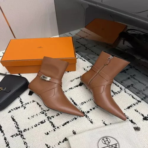 에르메스 켈리 버클 레더 여성용 앵클 부츠