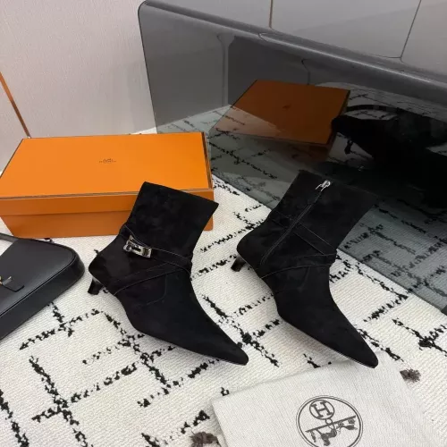 에르메스 켈리 버클 가죽 여성용 앵클 부츠