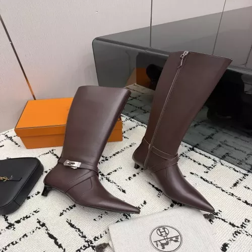 에르메스 켈리 버클 승마 스타일 여성용 롱 부츠
