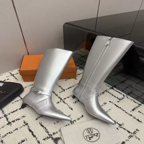 에르메스 켈리 버클 가죽 여성용 롱 부츠