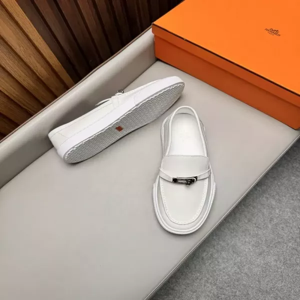 에르메스 부드러운 소가죽 슬립온 남성용 슬립온 로퍼