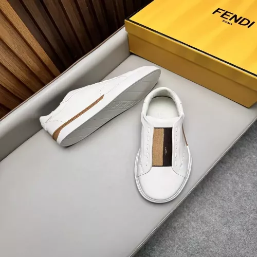 펜디 딥브라운 패브릭 배색 남성용 레이스 로우탑