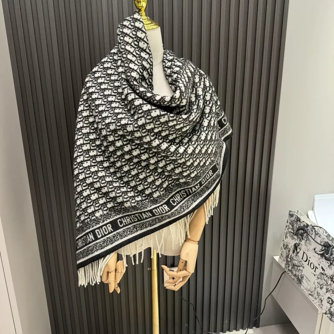 디올 오블리크 프린지 머플러 상세 이미지 8