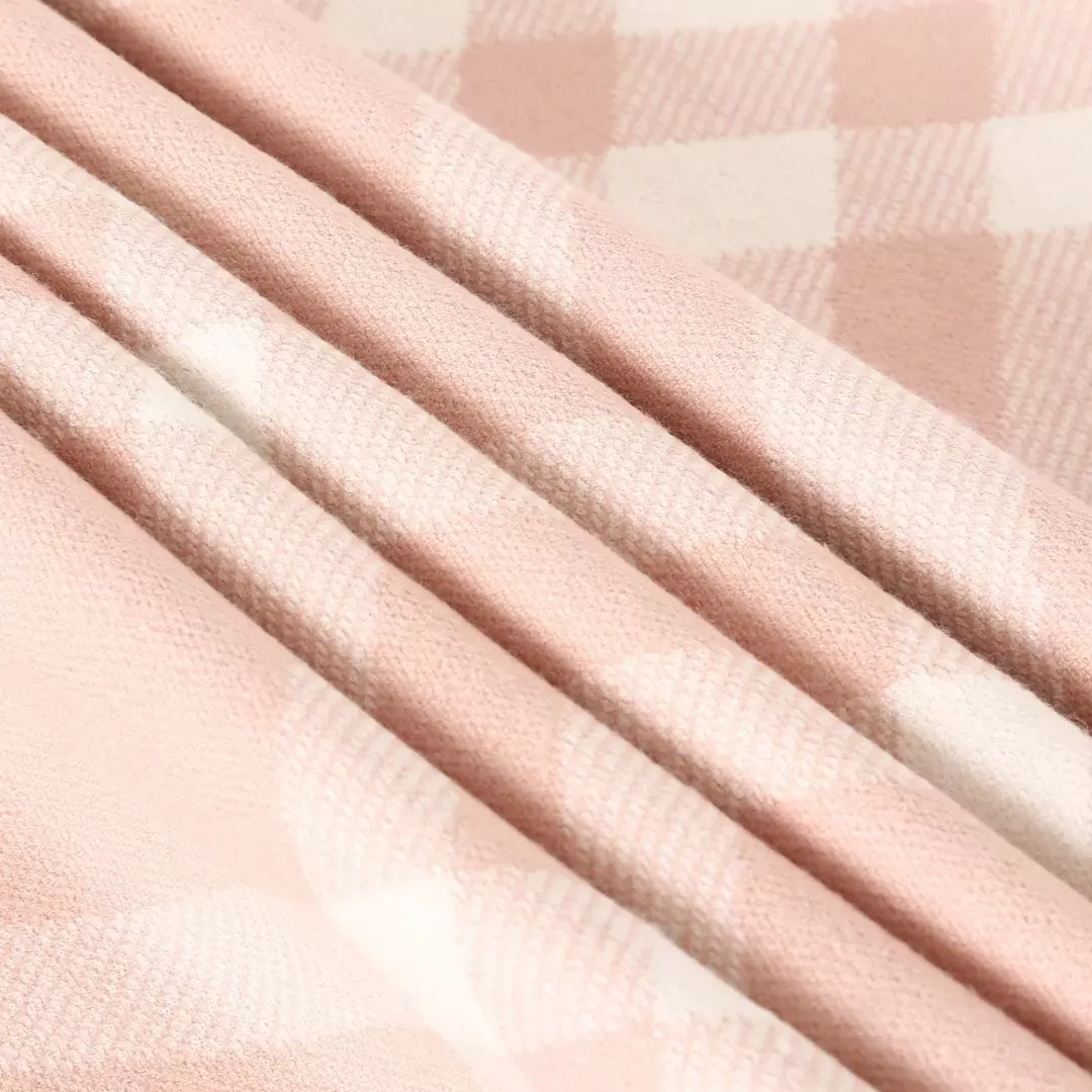 버버리 핑크 체크 프린지 머플러 상세 이미지 8
