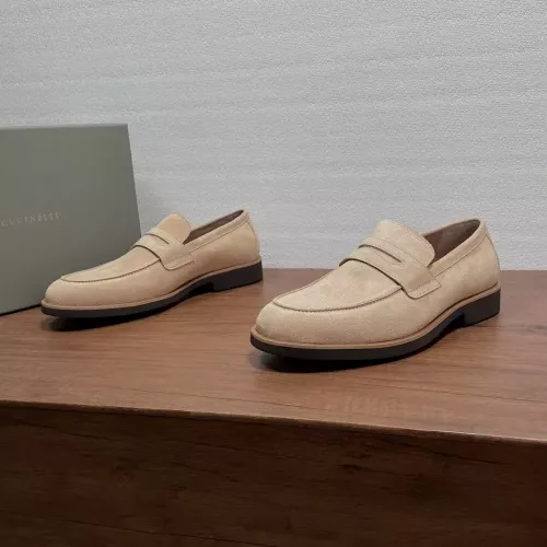 브루넬로쿠치넬리 스웨이드 페니 남성용 슬립온 로퍼