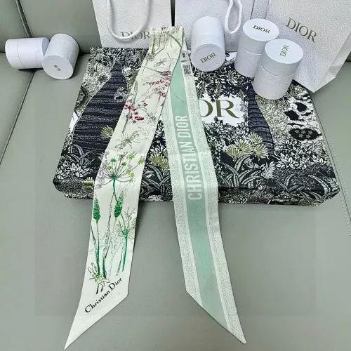 디올 플라워 드래곤플라이 실크 트윌리 스카프