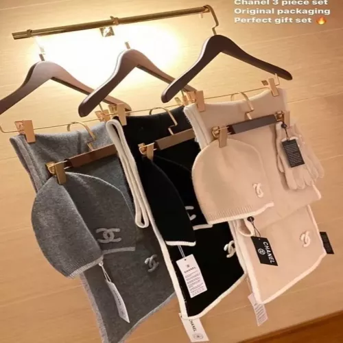 샤넬 울 혼방 방한 삼종 세트
