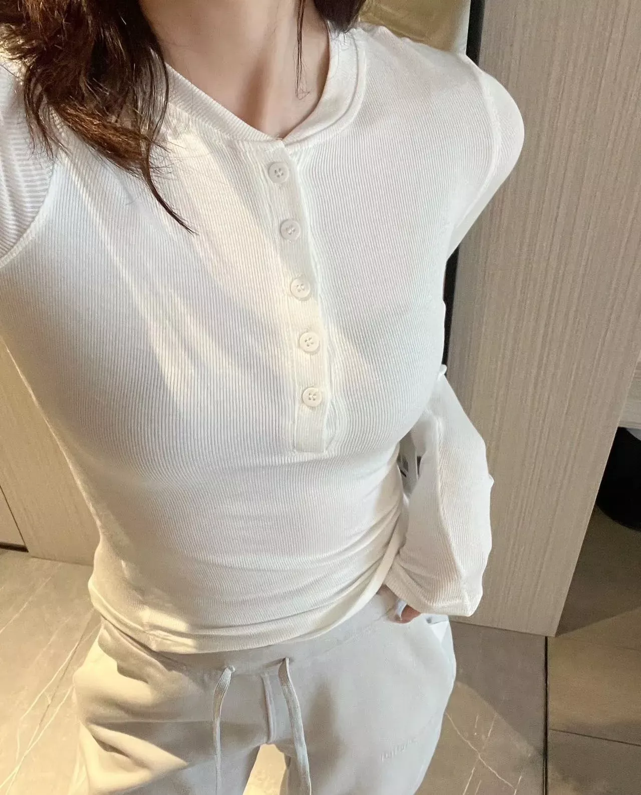 룰루레몬 모달 스판 슬림핏 여성용 긴소매 티셔츠 상세 이미지 14