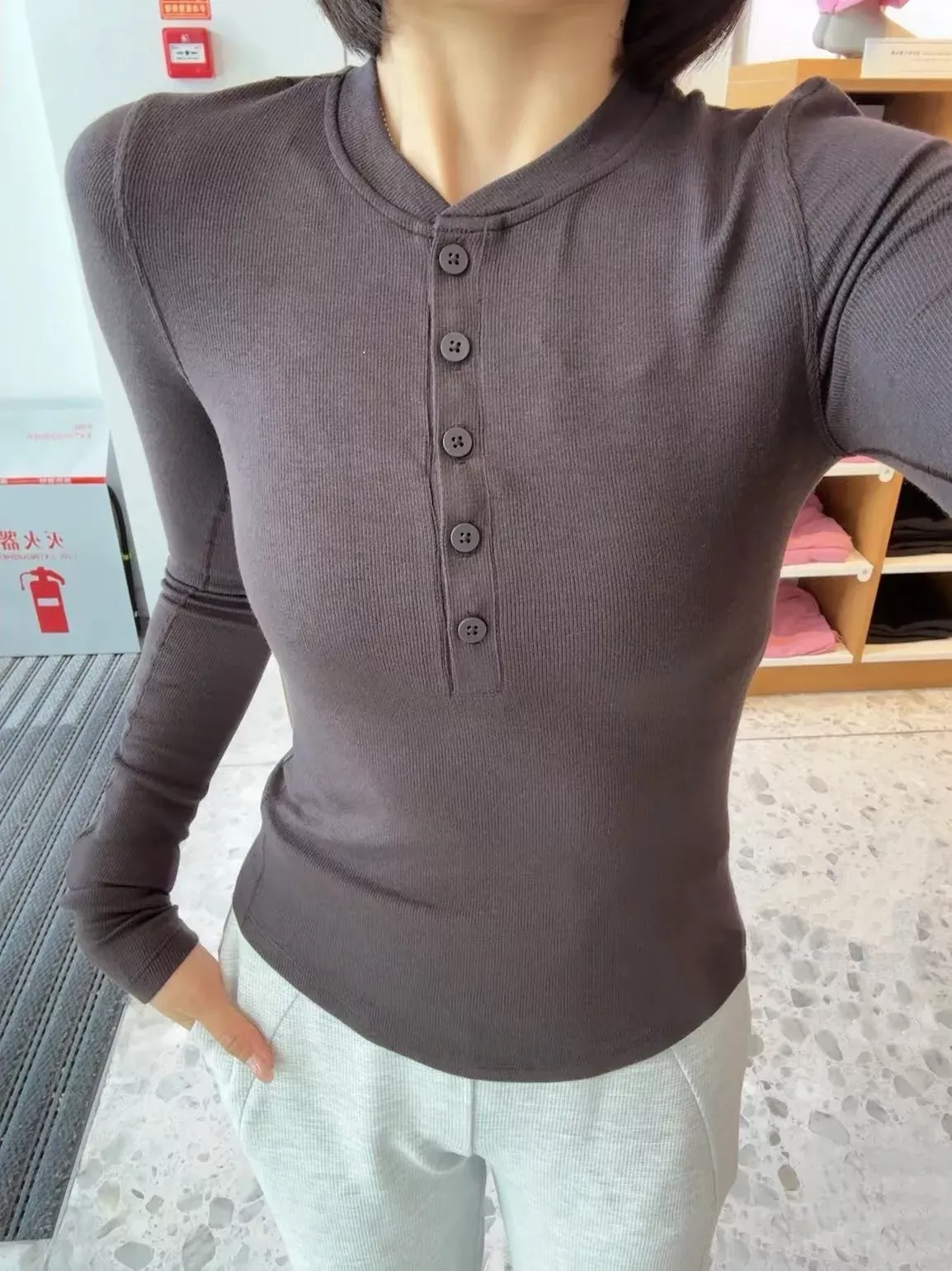룰루레몬 모달 스판 슬림핏 여성용 긴소매 티셔츠 상세 이미지 26