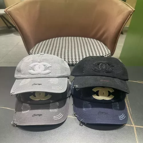 샤넬 자수 로고 볼캡 모자