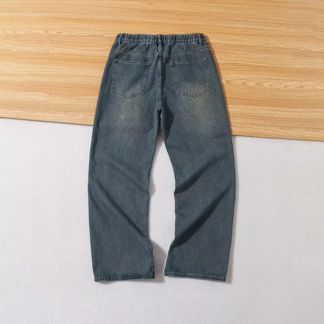 발렌시아가 워싱 와이드 데님 남녀공용 데님 팬츠 상세 이미지 12