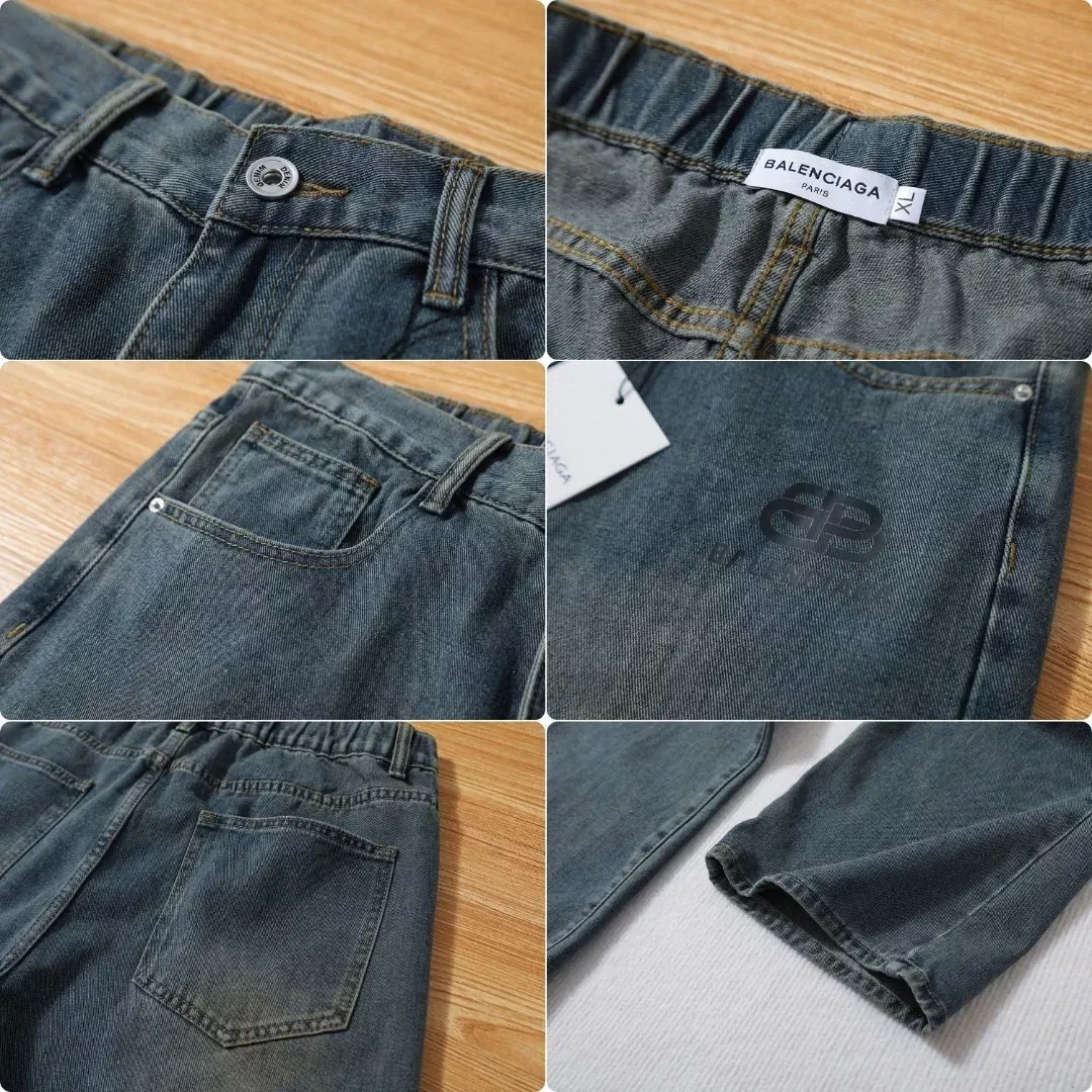 발렌시아가 워싱 와이드 데님 남녀공용 데님 팬츠 상세 이미지 27