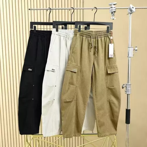 라코스테 자수 로고 멀티포켓 남녀공용 캐쥬얼 팬츠