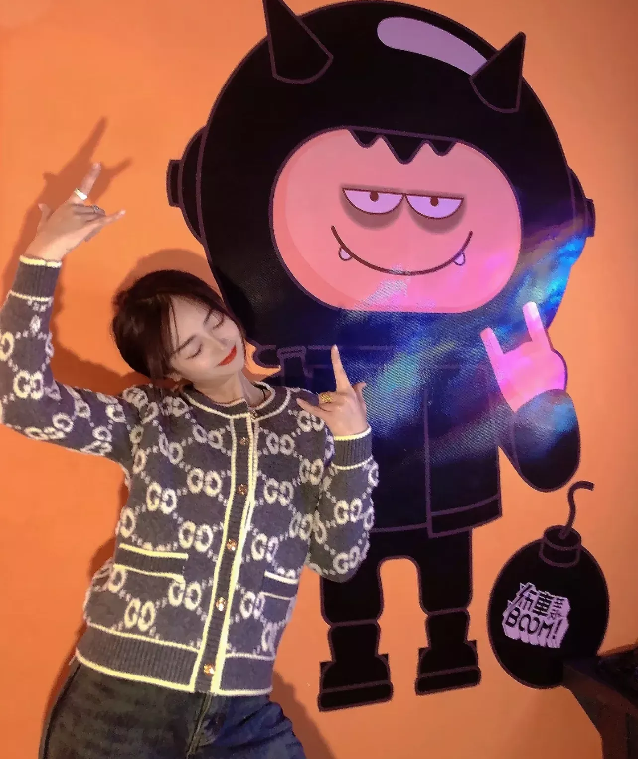 구찌 더블 G 자카드 금장 여성용 긴소매 가디건 상세 이미지 10
