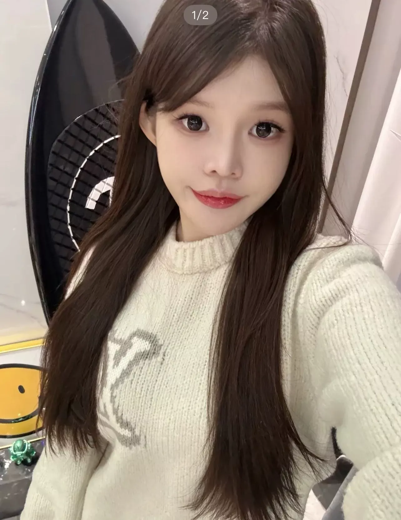 루이비통 자카드 로고 울혼방 남녀공용 긴소매 니트 상세 이미지 16